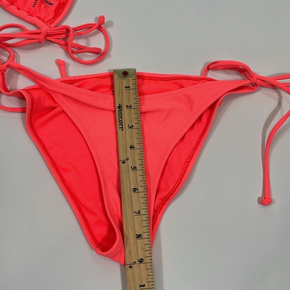 Volcom Bikini Size Large Bright Neon Coral Color EUC - Picture 8 of 10